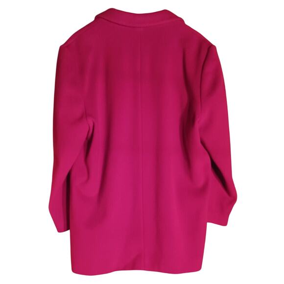 VTG KAREN Red Wool Coat Womens Large Mid Length Classic Winter Holiday Color - Picture 3 of 8